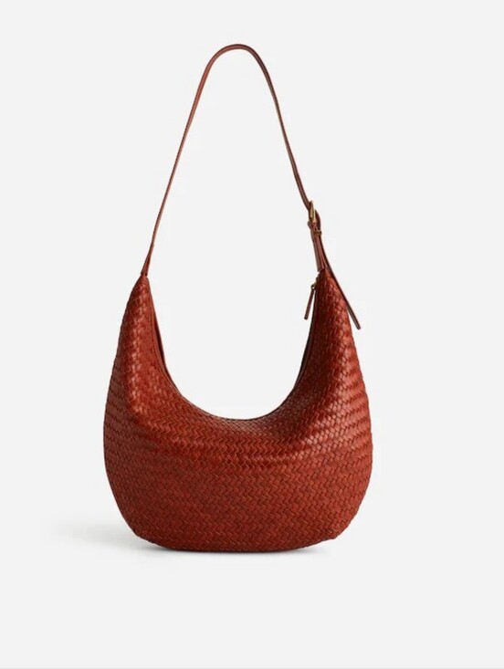 Madewell Handbags - Madewell Woven Leather Shoulder Bag - Brown